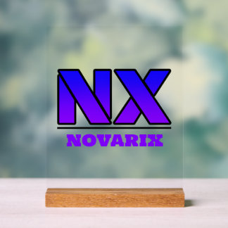 Novarix acrylic sign logo