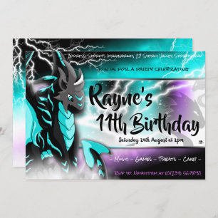 Novastorm Dragon Birthday Invitations