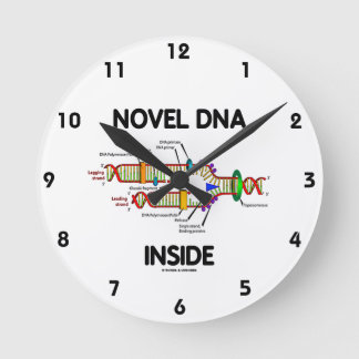 Novel DNA Inside (Molecular Biology Humour) Round Clock