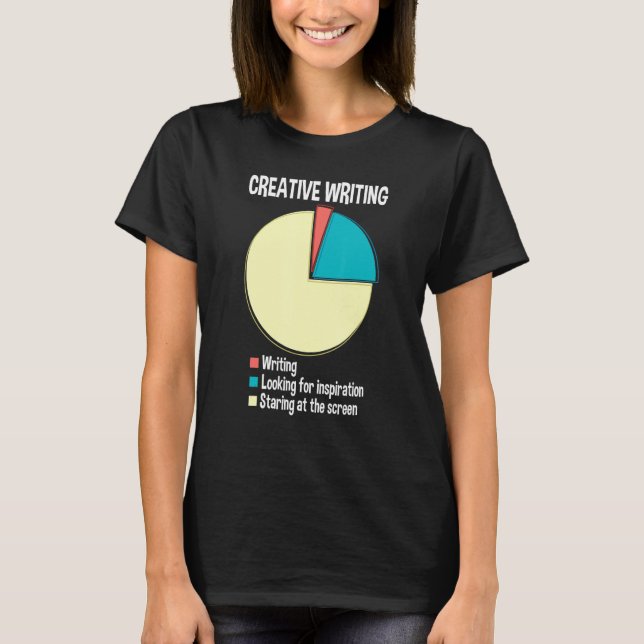 Novelist Book Authors Creative Writing T-Shirt (Front)