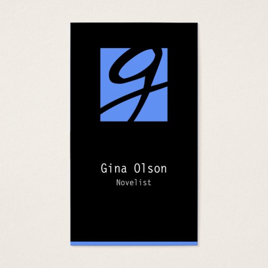 Novelist Business Card Monogram Block