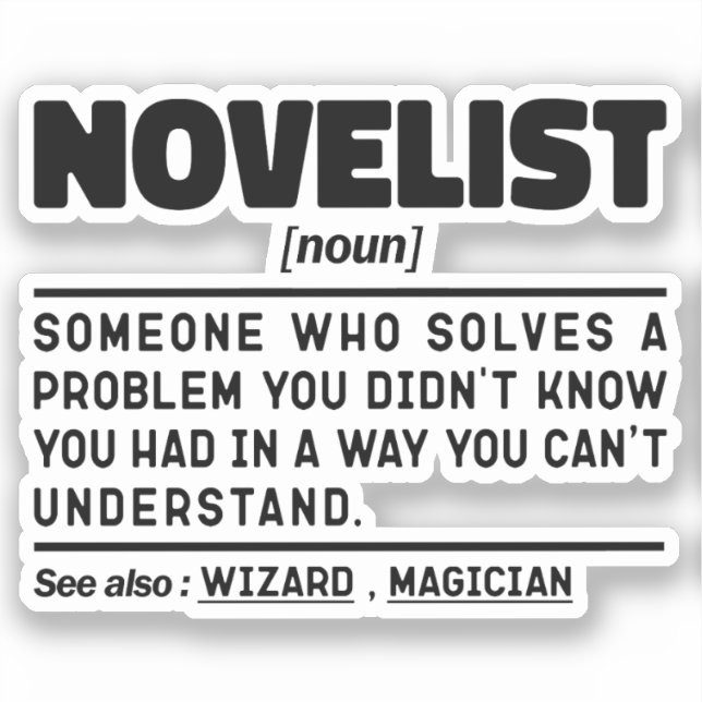 Novelist Noun Definition Creative Writing Cool (Front)