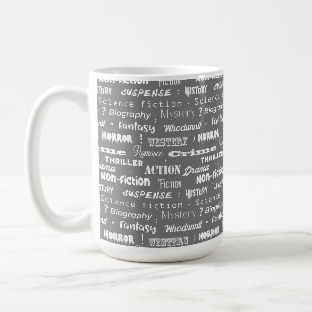 Novelist's Book Genre Coffee Mug (Left)