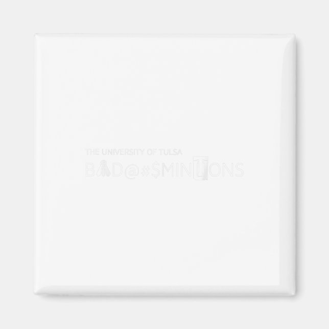 Novelty Badminton Team  Magnet (Front)