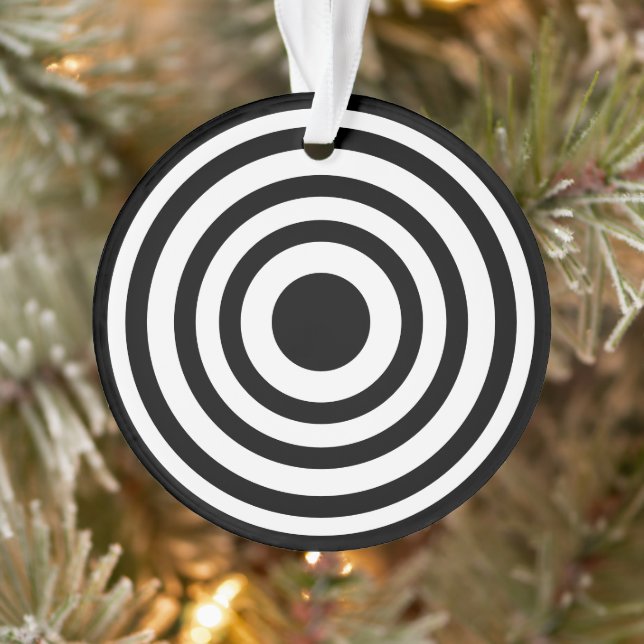 Novelty Black and White Bullseyes Circles Ornament (Tree)