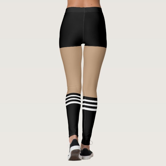 Novelty black shorts with knee high referee socks leggings (Back)