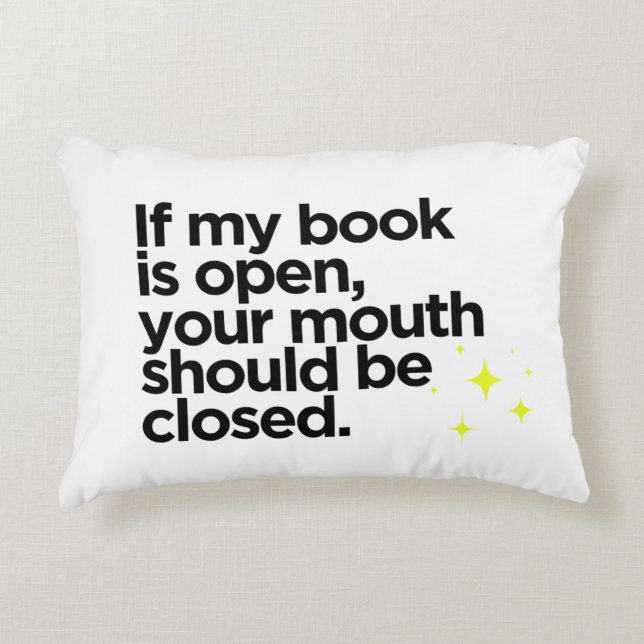 Novelty Book Humour Decorative Pillow (Front)