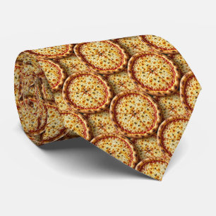 Novelty Cheese Pizza   Fast Food Pattern Neck Tie