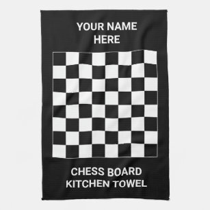 Novelty chess board kitchen towel gift idea