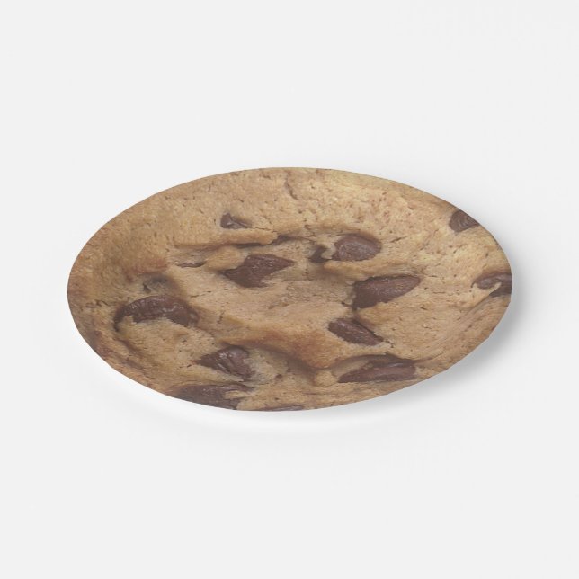 Novelty Chocolate Chip Cookie Paper Plate (Angled)
