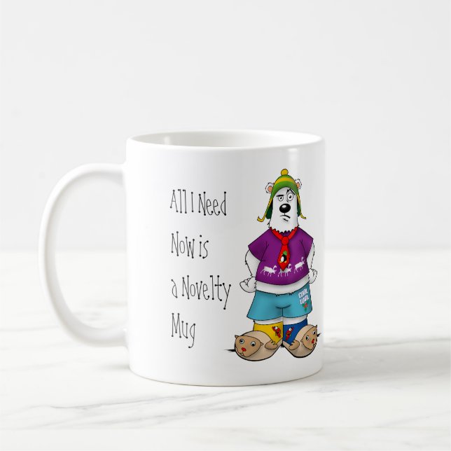 Novelty Christmas Bear Coffee Mug (Left)