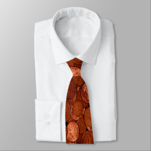 Novelty Copper Coins Tie