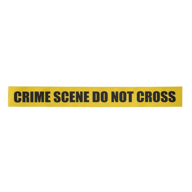 Novelty Crime Scene Do Not Cross Satin Ribbon (Front)