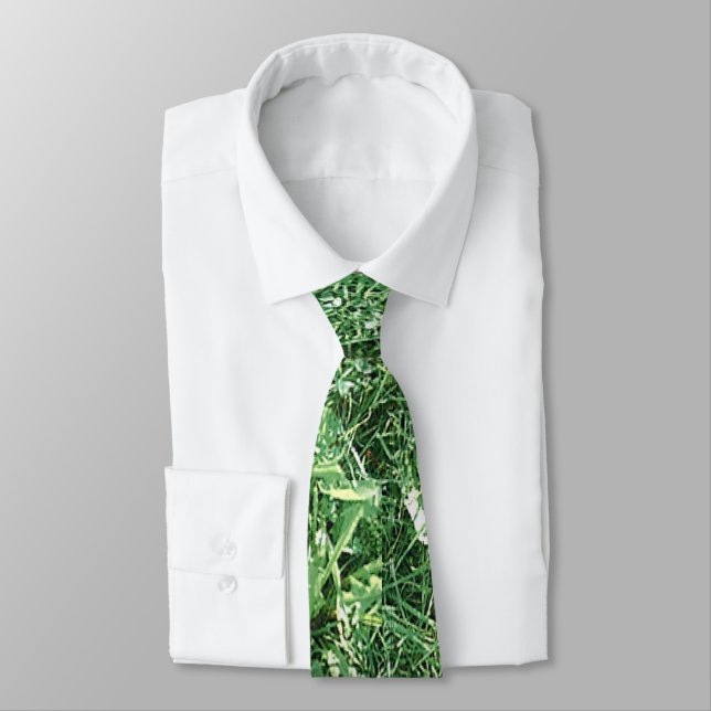 Novelty Design Summer Grass Tie (Tied)