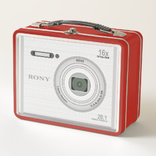 Novelty Digital Camera Effect Metal Lunch Box