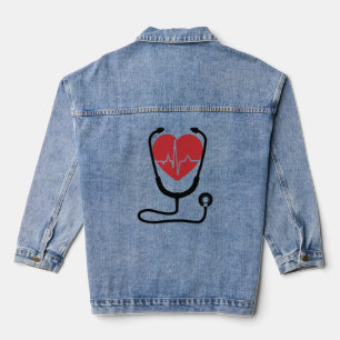 Novelty Doctor Nursing Practitioner Gift Cool Denim Jacket