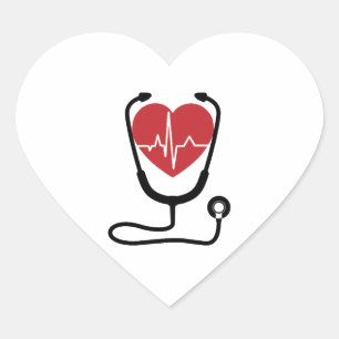 Novelty Doctor Nursing Practitioner Gift Cool Heart Sticker
