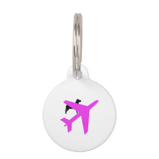 Novelty Dog & airplane Tag