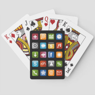Novelty fake smartphone apps playing cards design