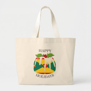 Novelty   Festive Pudding   GRENADA FLAG Large Tote Bag