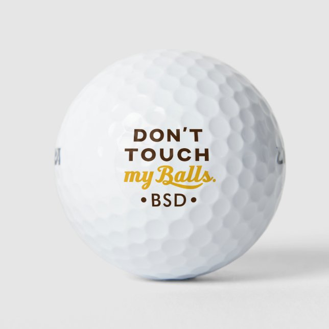 Novelty Funny Guy's Golf Ball Initials Don't Touch (Front)