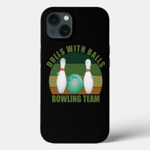 Novelty Funny Ten Pin Bowlers Team Dolls With Ball Case-Mate iPhone Case