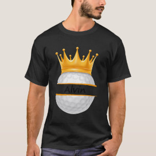Novelty Golf Personalised Name Alvin Sports Dad T-Shirt