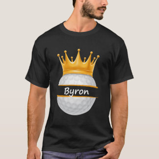 Novelty Golf Personalised Name Byron Sports Dad T-Shirt