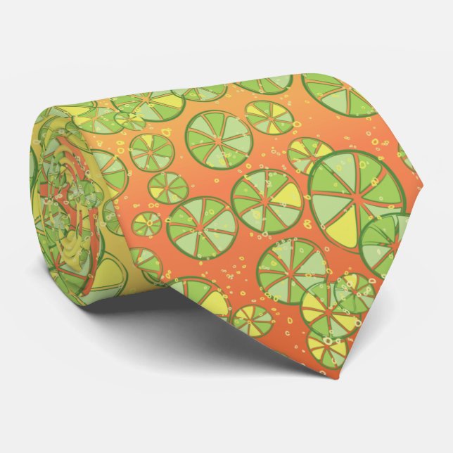 Novelty Happy Fiesta Spicy Margarita & Limes Tie (Rolled)