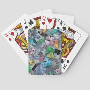 Novelty Hawaiian Print Construction Cards