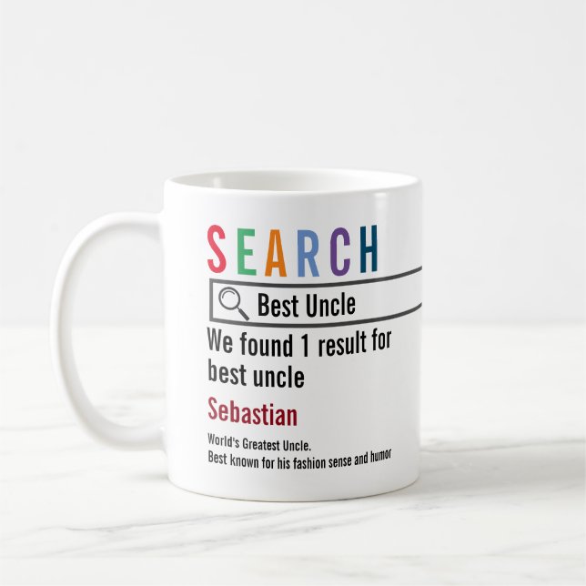 Novelty Internet Search Result Personalised Coffee Mug (Left)