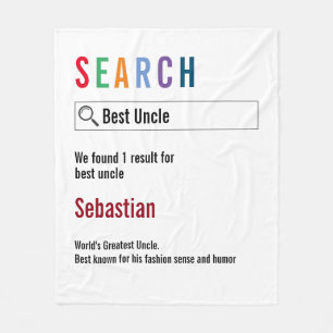 Novelty Internet Search Result Personalised Fleece Blanket