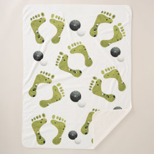 Novelty Lawn Bowls Design, Large Sherpa Blanket. Blanket