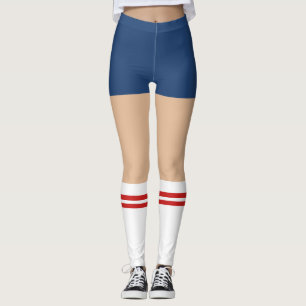 Novelty Nerdy Shorts And Tube Socks Leggings