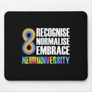 Novelty Neurodiversity Rainbow Infinity Autism Awa Mouse Mat