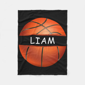 Novelty Personalised Name Liam Sports Bysketbyll  Fleece Blanket