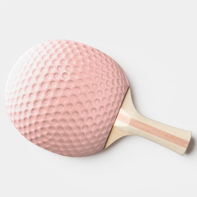 Novelty Pink Golf Ball Ping Pong Paddle (Side)