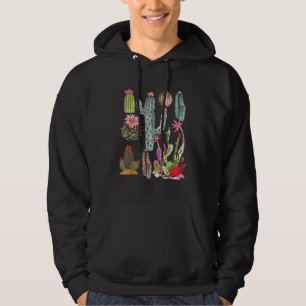 Novelty Retro Cactoid Opuntias Horticulture Herbal Hoodie