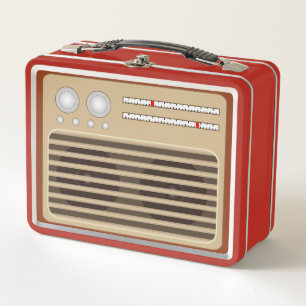 Novelty Retro Radio Effect Metal Lunch Box