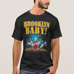 Novelty Ten Pin Brooklyn Baby Funny Bowler And Bow T-Shirt