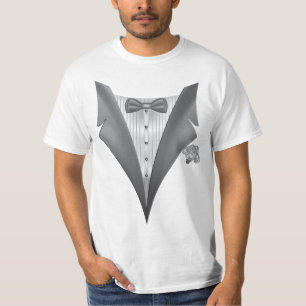 Novelty Tuxedo Tux Print T-Shirt
