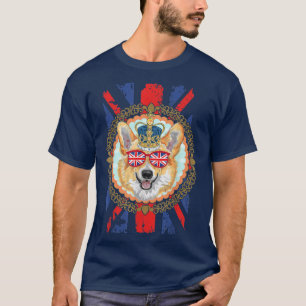 Novelty Union Jack Flag With Corgi For Kids & Brit T-Shirt