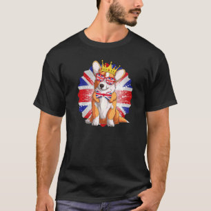Novelty Union Jack Idea For Kids With Jubilee Corg T-Shirt
