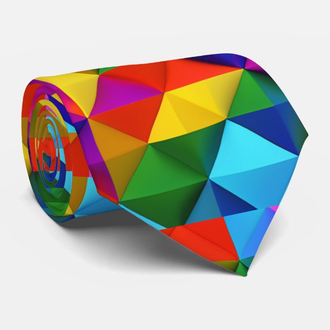 Novelty Unusual Colourful   Crazy Pattern  Tie (Rolled)