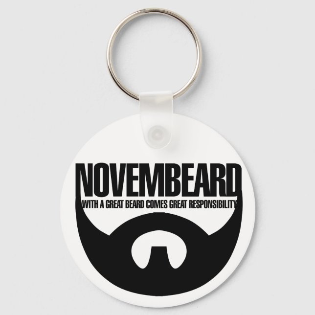 Novembeard for Beards Key Ring (Front)