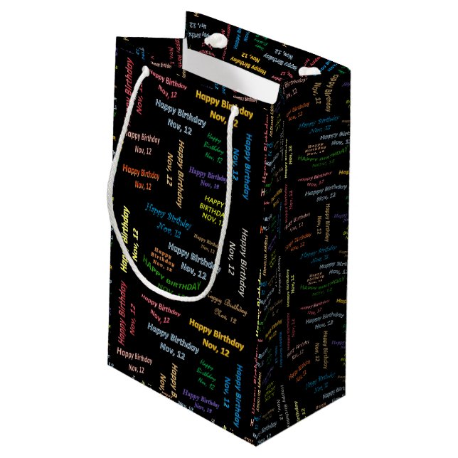 November, 12 Birthday Gift Bag (Back Angled)
