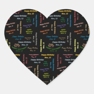 November, 12 Birthday Sticker