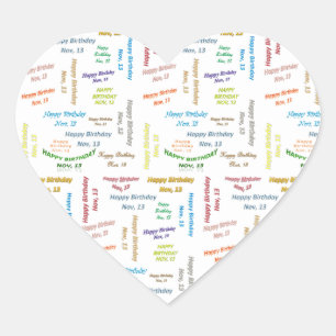 November, 13 Birthday Sticker