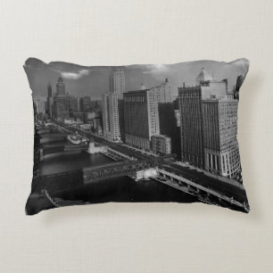 November 1939: The city of Chicago Decorative Cushion