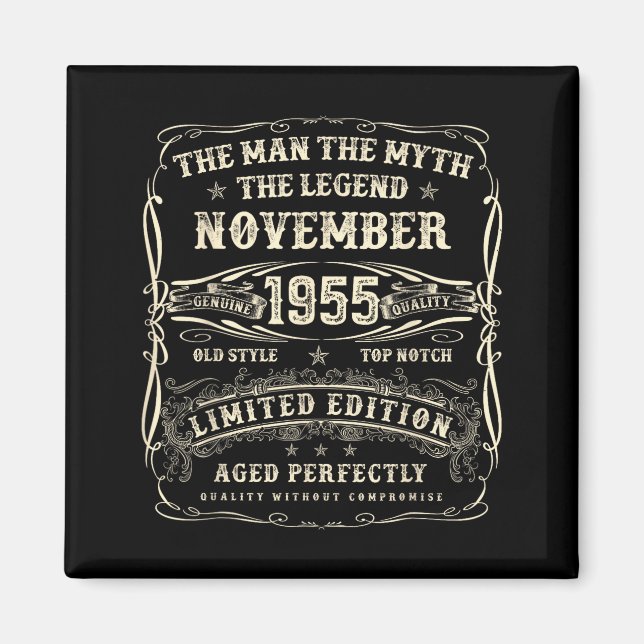 November 1955 70th Birthday For Men 70 Year Old Bd Magnet (Front)